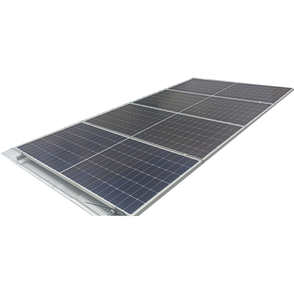 Soporte para 4 Paneles en Aluminio para Techo