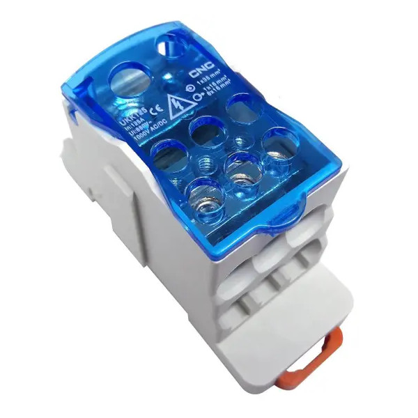 Bloque de terminales de riel DIN para distribución 125A