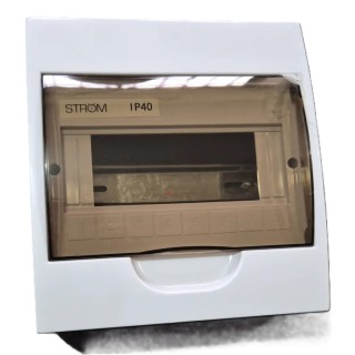 Gabinete de plastico 20 x 20 x 10 cm y centro de carga