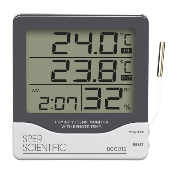 Indicador de temp. & hum. con sensor externo SPER SCIENTIFIC
