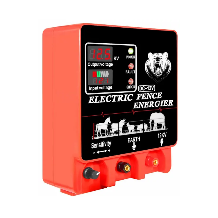 Electrificador 9J para cercas eléctricas de 32km con entrada de 12VDC