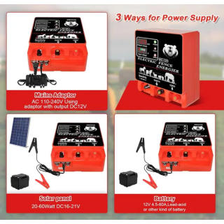 Electrificador 9J para cercas eléctricas de 32km con entrada de 12VDC