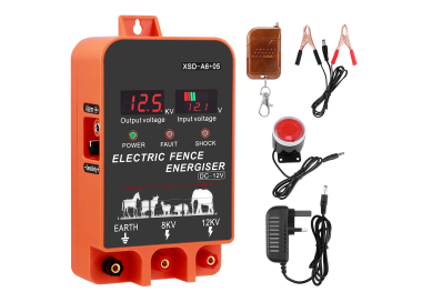Electrificador 5J para cercas eléctricas de 15km con entrada de 12VDC